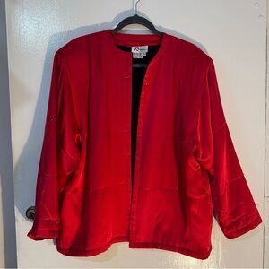 Rouie Red Vibrant Silk Jacket